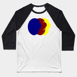Three Colours Design Baseball T-Shirt
